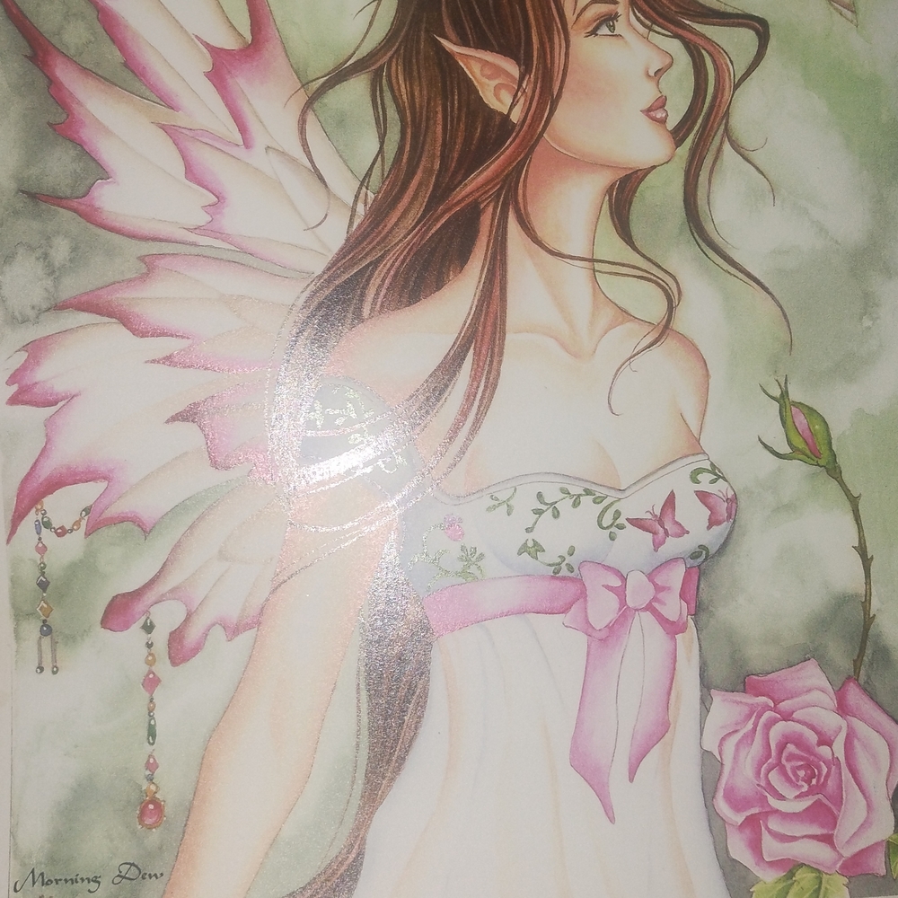 Fairy Art Print with Pink Accents